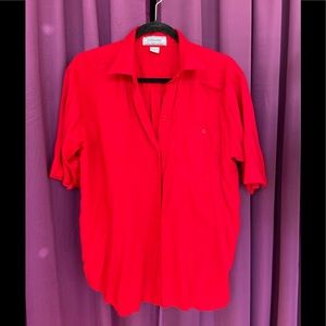 Drapey Button Down, Short Sleeve